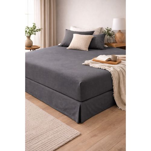 Draps housse Drap housse en percale de coton lavé - Doumie - Modalova
