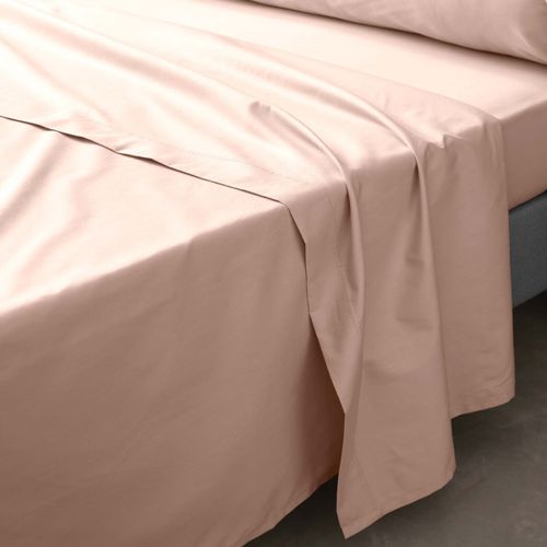 Draps Drap plat en percale de coton Terracotta - U10 - Modalova