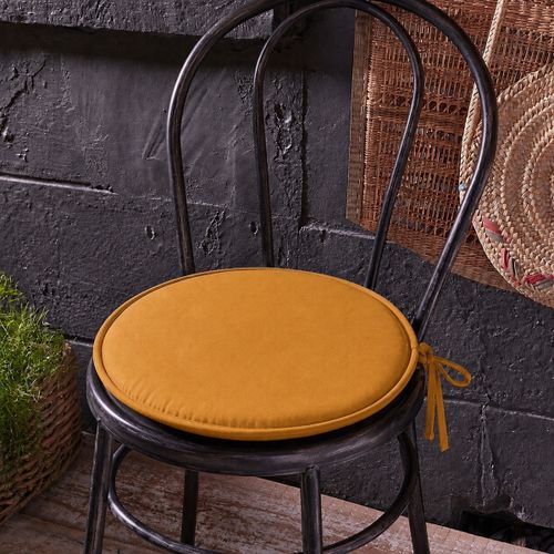 Galettes de chaise Galette ronde en polyester couleur uni - Stof - Modalova