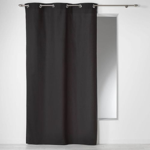 Rideaux, stores Rideau a oeillets coton uni Panama Noir140 x 280 cm - U10 - Modalova