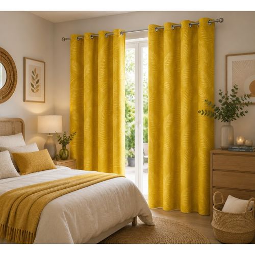 Rideaux, stores Rideau a oeillets 140x240cm Tropicaline jaune - U10 - Modalova