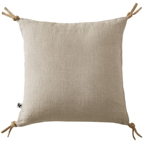 Coussins Coussin pompons lin lave 45 x45 cm Soline naturel - Actome - Modalova