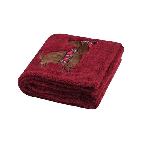 Plaids, jetés Plaid douillet Chien avec bonnet rouge - Stof - Modalova