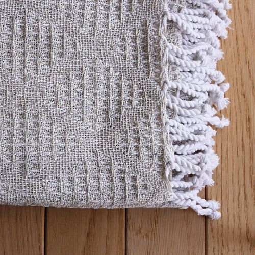 Plaids, jetés Plaid a franges effet tricot Dune - Decostars - Modalova