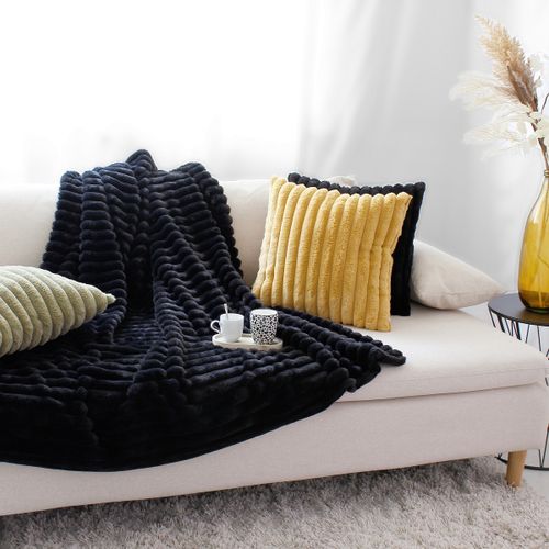 Plaids, jetés Plaid doux et flanelle Mathis - Decostars - Modalova