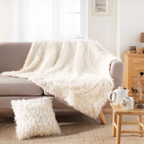 Plaids, jetés Plaid effet peluche et polaire Nuage - U10 - Modalova