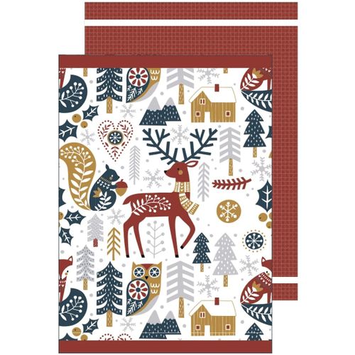 Torchons Lot de 2 torchons Animaux d hiver - Doumie - Modalova
