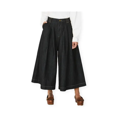 Pantalons large Saioa Gots Trousers - Black Denim - Skfk - Modalova