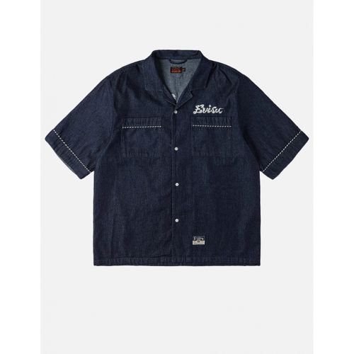 Chemise 2ESHTM6SS1028 HT DENIM SS SHIRT W LOGO E-INDR RINSE INDIGO - Evisu - Modalova