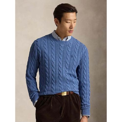 Sweat-shirt Pull torsadé bleu en coton - Ralph Lauren - Modalova
