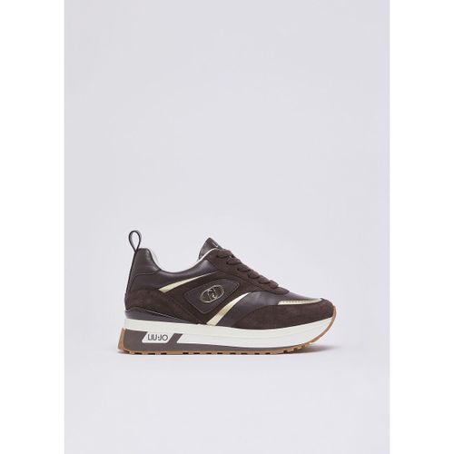 Baskets Sneakers plateforme en daim et cuir - Liu Jo - Modalova
