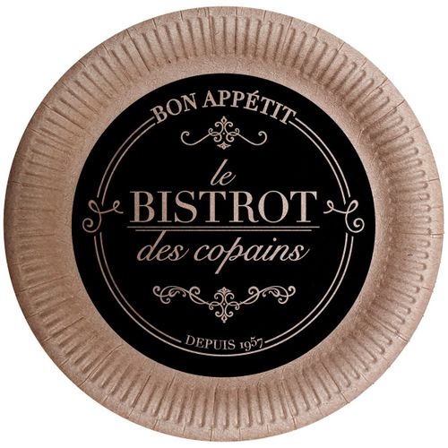 Set de table 10 assiettes en kraft 18 cm Bistrot parisien - U10 - Modalova