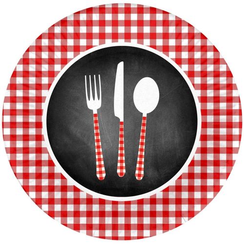 Set de table Set de 10 assiettes en carton 18 cm Menu du jour - U10 - Modalova