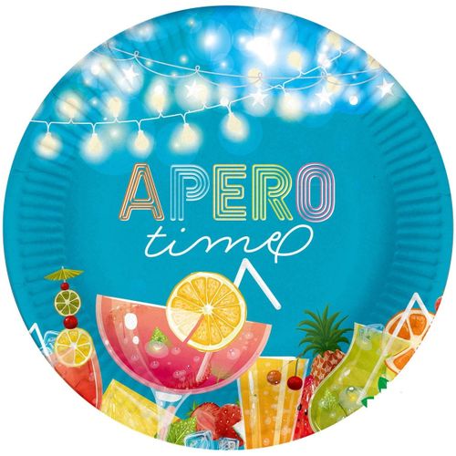 Set de table Set de 10 assiettes en carton 23 cm Apero times - U10 - Modalova