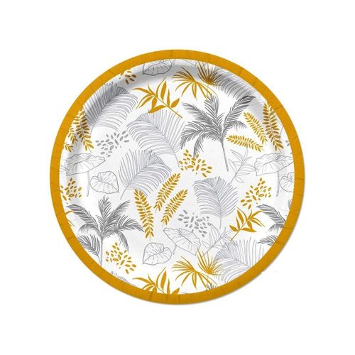 Set de table Set de 10 assiettes en carton 23 cm Palmier exotique - U10 - Modalova