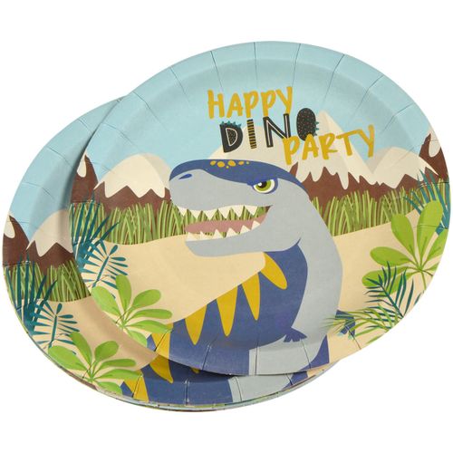Décorations festives Set de 6 assiettes en carton 18 cm Happy dino - U10 - Modalova