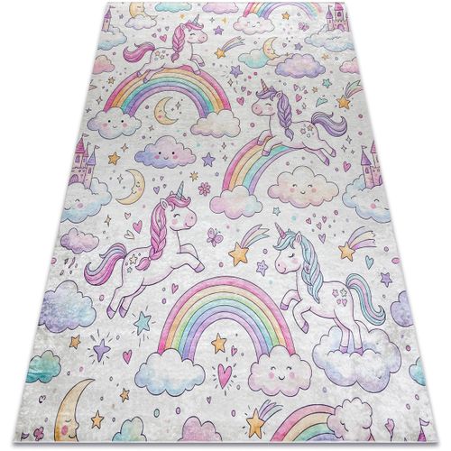Tapis Tapis lavable BAMBINO 61400 Licorne, arc-en-ciel p 80x150 cm - Rugsx - Modalova