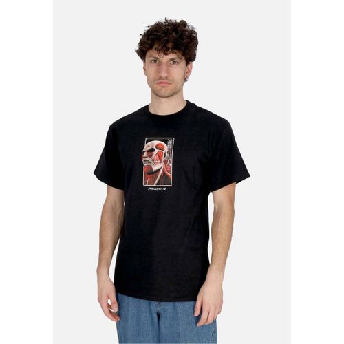 T-shirt Maglietta Uomo Colossal Dirty P Tee X Attack On Titan Black - Primitive - Modalova