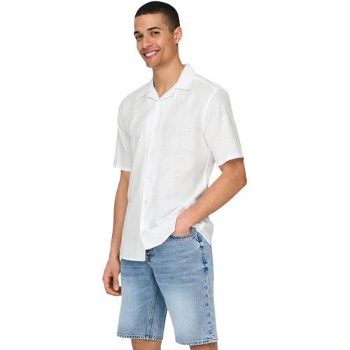 Chemise ONSCAIDEN SS SOLID RESORT LINEN NOOS 22025116 - Only & Sons - Modalova