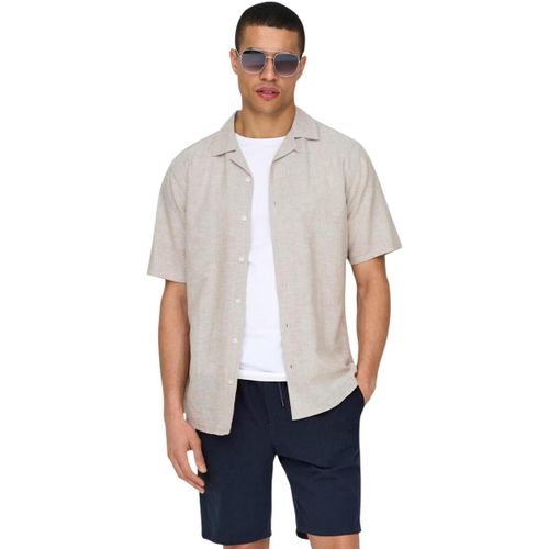 Chemise ONSCAIDEN SS SOLID RESORT LINEN NOOS 22025116 - Only & Sons - Modalova