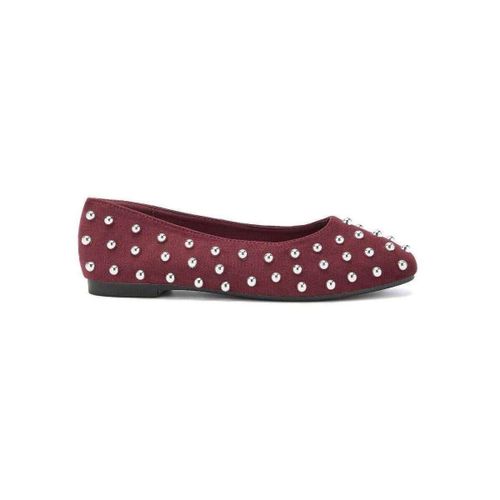 Ballerines Ballerines Plates à Clous Métalliques - bordeaux - Vera Collection - Modalova