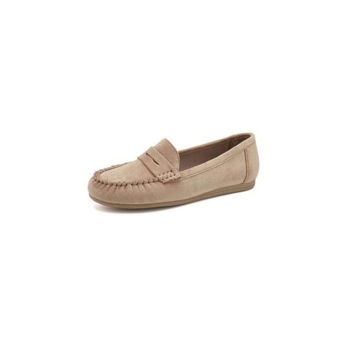 Mocassins Mocassins Confort en Suédine - taupe - Vera Collection - Modalova