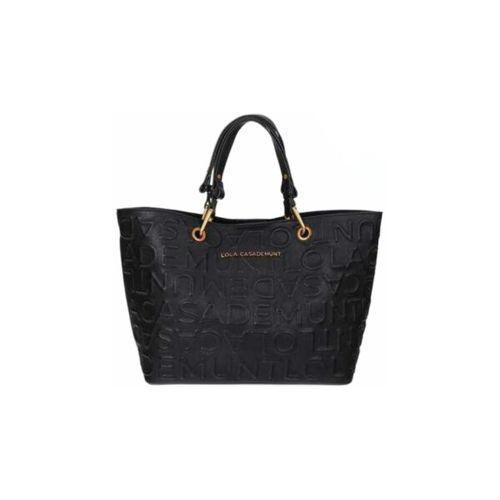 Sac Leather Effect Shopper With Embossed Mon - Lola Casademunt - Modalova