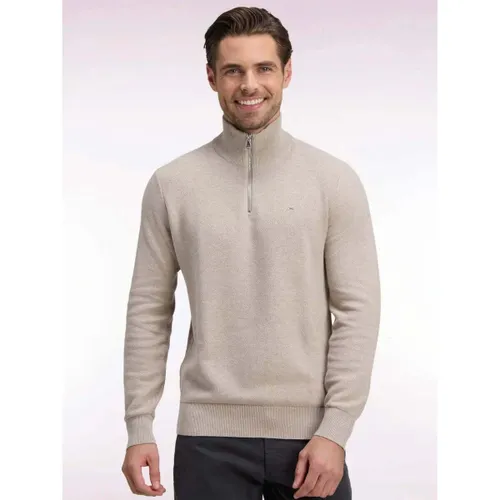 Sweat-shirt Pull camionneur beige en coton - Eden Park - Modalova