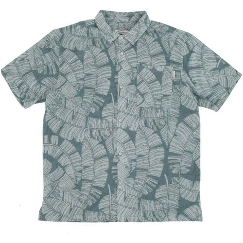 Chemise Camicia Manica Corta Uomo Bananos Ssl Shirt Light Sage Green - Iriedaily - Modalova