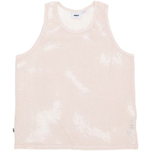 Debardeur Canotta Uomo Tower Mesh Tank Unbleached - Obey - Modalova