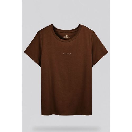 T-shirt Tee-shirt T-RIBELLE MC Chocolat - Teddy Smith - Modalova