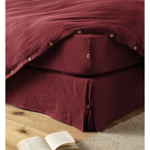 Draps housse Cache sommier gaze de coton Gaia - Actome - Modalova