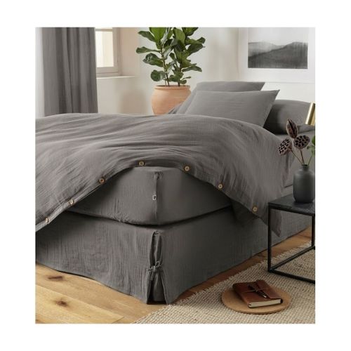 Draps housse Cache sommier gaze de coton Gaia - Actome - Modalova