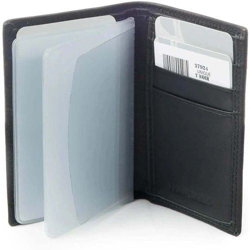 Portefeuille Porte cartes cuir de vachette 2 volets Noir - Francinel - Modalova