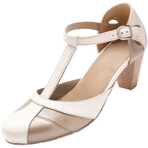 Chaussures escarpins Salomés bicolores en cuir aérosemelle - Pediconfort - Modalova