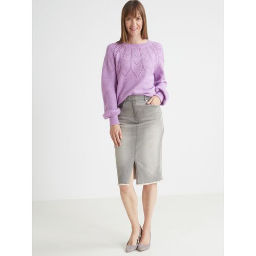 Jupes Jupe denim extensible coupe droite - Daxon - Modalova
