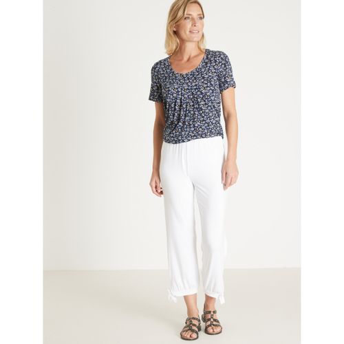 Pantalon Pantacourt esprit sarouel maille fluide - Daxon - Modalova
