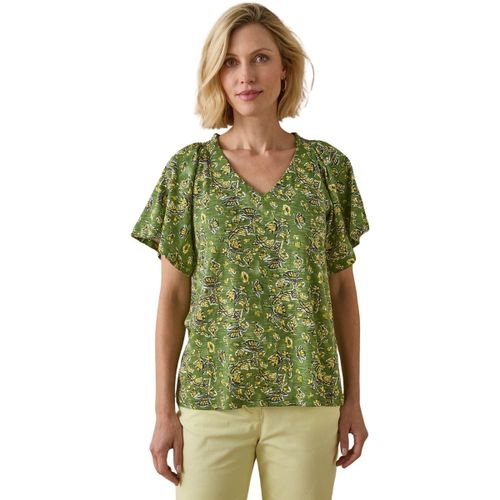 Blouses Tee-shirt V avec smocks - Daxon - Modalova