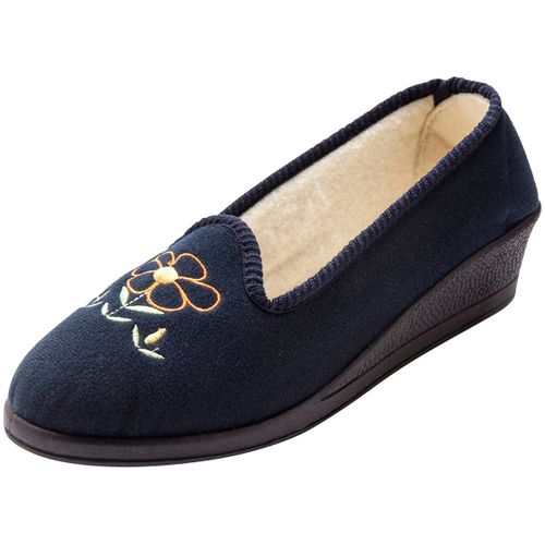Chaussons Ballerines brodées fleur - Pediconfort - Modalova