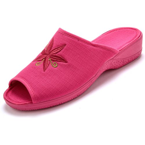 Chaussons Mules brodées doublure éponge - Pediconfort - Modalova