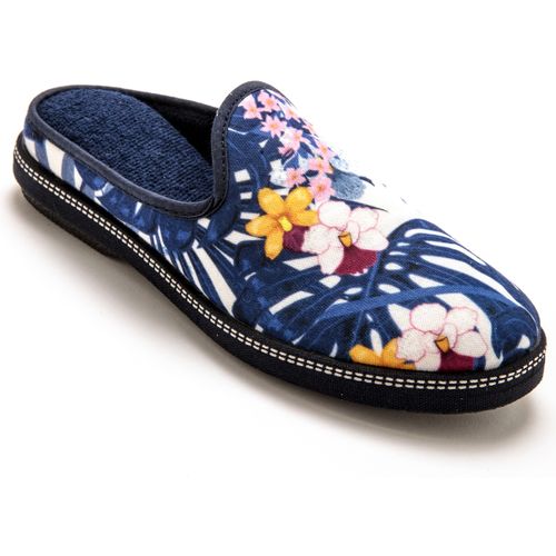 Chaussons Mules fantaisie coton et éponge - Pediconfort - Modalova