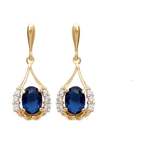 Bijoux Boucles d'oreilles saphir véritable - Daxon - Modalova
