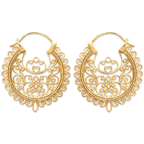 Bijoux Créoles plaqué or arabesques - Daxon - Modalova