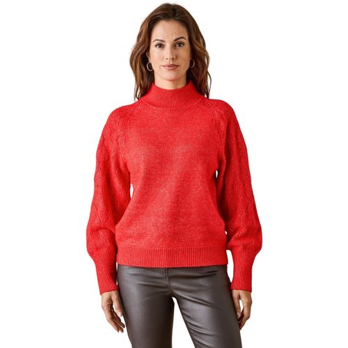 Pull Pull manches fantaisie col montant - Daxon - Modalova
