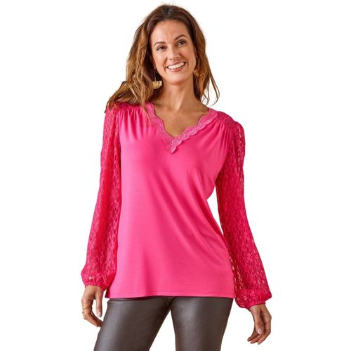 Blouses Tee-shirt manches dentelle - Daxon - Modalova