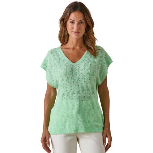 Sweat-shirt Pull col V manches T avec laine - Daxon - Modalova