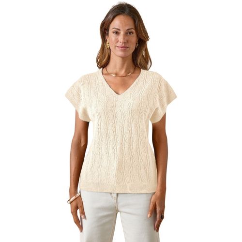 Sweat-shirt Pull col V manches T avec laine - Daxon - Modalova