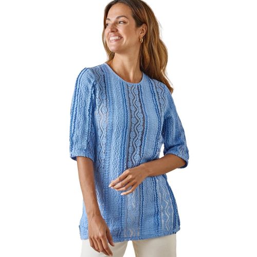 Blouses Tee-shirt effet dentelle maille souple - Daxon - Modalova