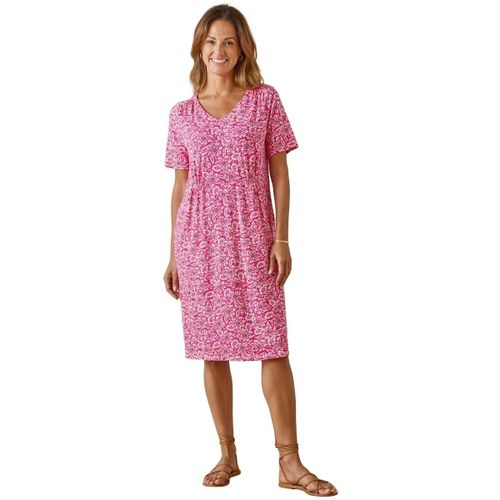 Robes midi Robe manches courtes en maille - Daxon - Modalova
