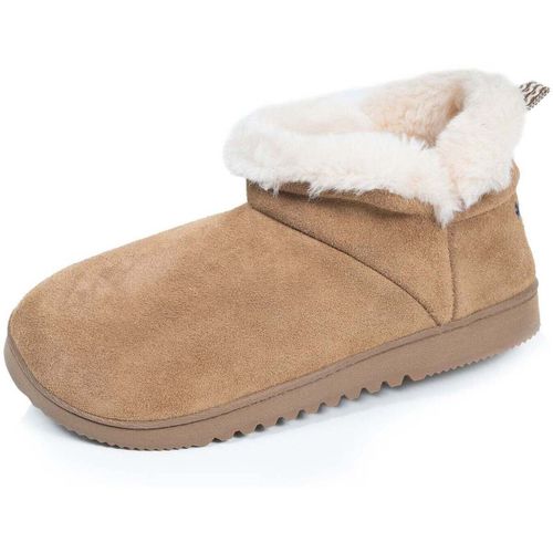 Chaussons Chaussons Bottillons cuir camel semelle gomme crantés - Isotoner - Modalova